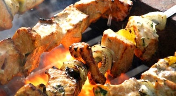 Кижуч на мангале