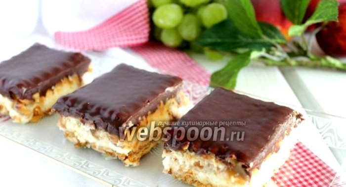 Пирожное без выпечки «Сникерс»