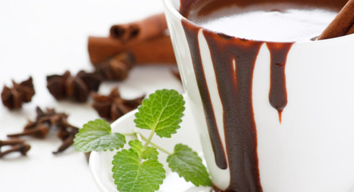 Горячий шоколад с мятой