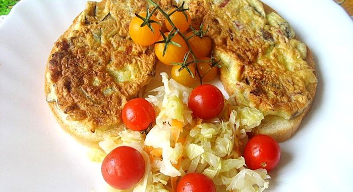 Горячие бутерброды с грибами