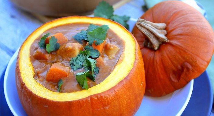 Тыквенный суп-пюре с курицей