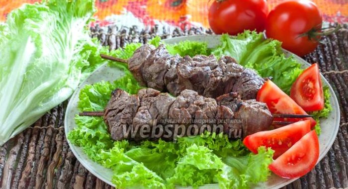 Шашлык из говядины с киви