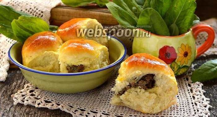 Пирожки с печенью и укропным маслом