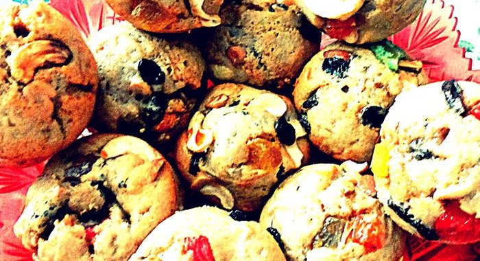 Маффины с цукатами и орехами