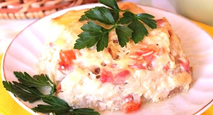 Картофельная запеканка в мультиварке Редмонд