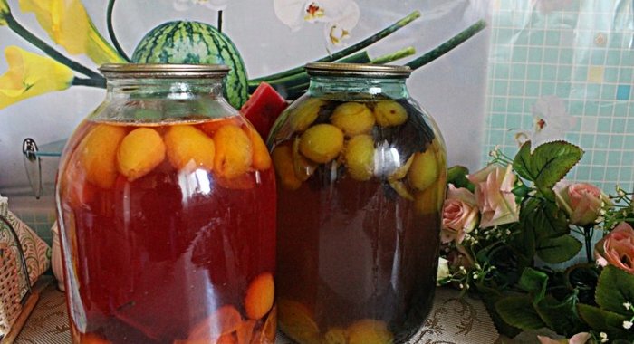 Сливовый компот с базиликом на зиму