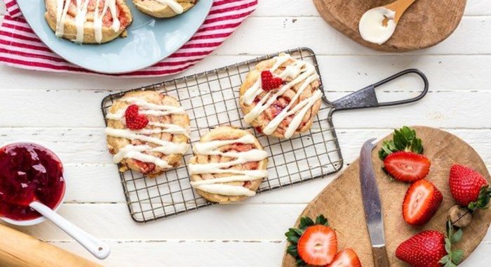 Клубничное печенье