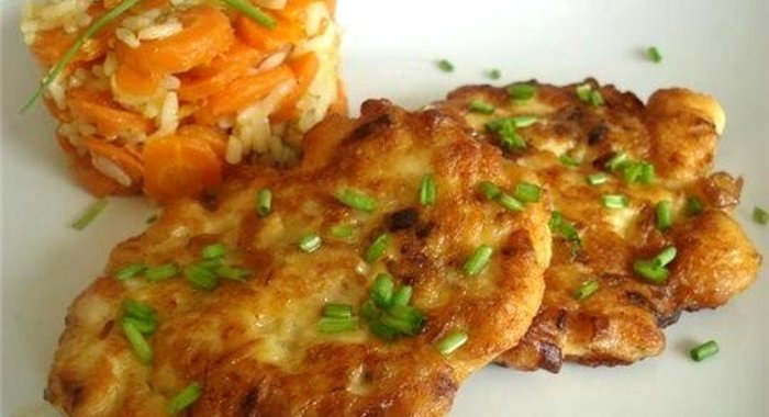 Куриные оладьи с чесноком