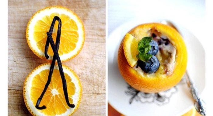 Апельсиново-голубичное суфле