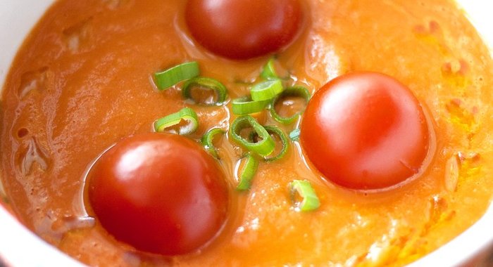 Суп-пюре из запеченных томатов