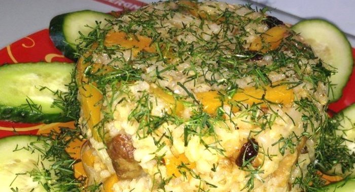 Плов из бурого риса