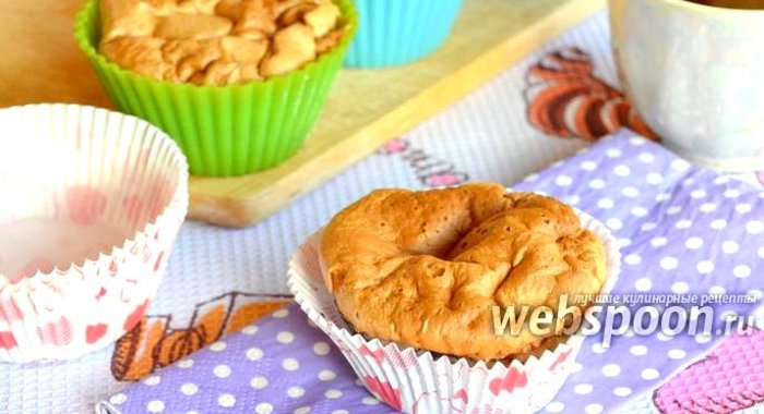 Шоколадные кексы с виноградом и безе