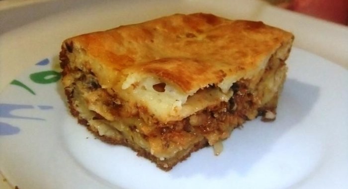 Заливной пирог с картошкой на кефире