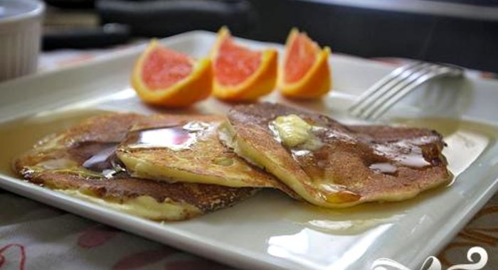 Апельсиновые оладьи с рикоттой