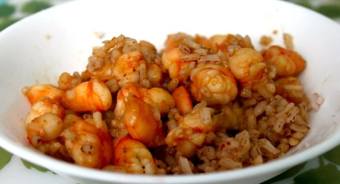 Быстрое ризотто с креветками