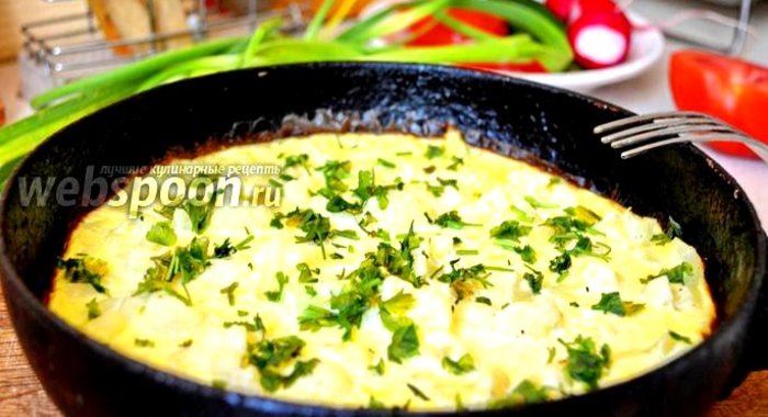 Омлет с цветной капустой