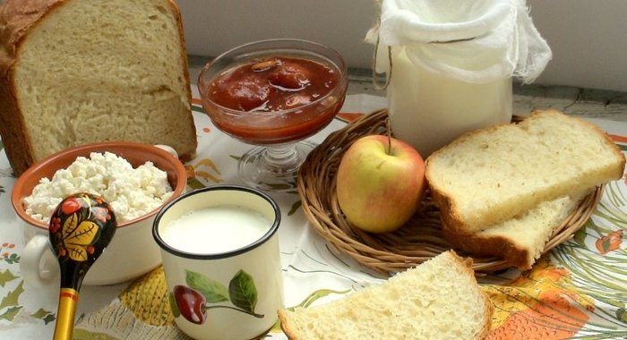 Пшенично-рисовый хлеб на твороге