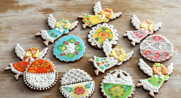 Пасхальные печенья с глазурью