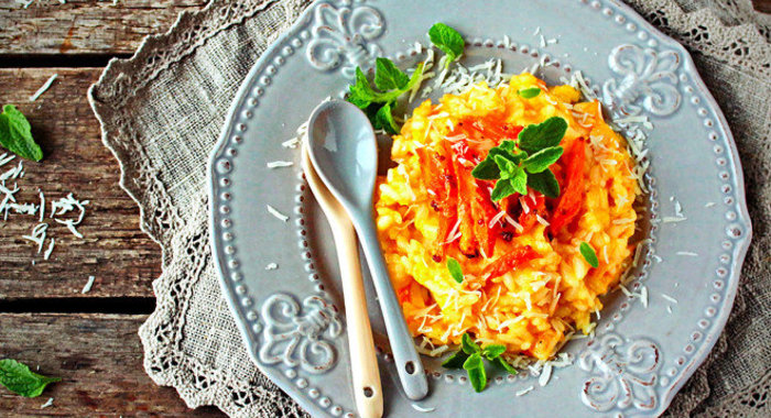 Ризотто с запеченной морковью