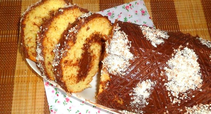 Рулет с домашней нутеллой