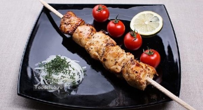 Рецепт шашлыка из курицы в чесночно-луковом маринаде