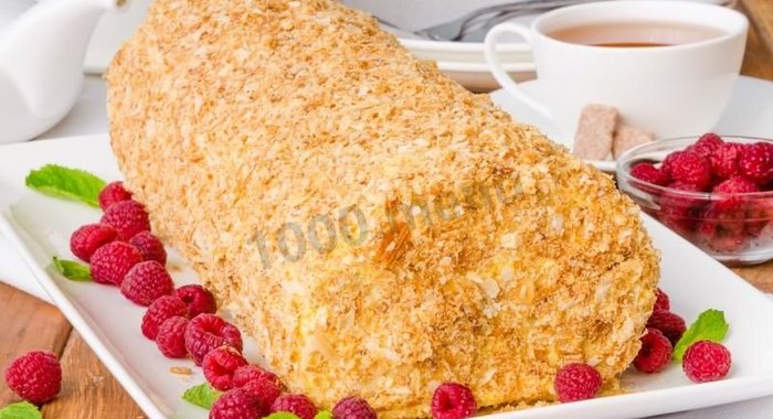 Торт Полено слоеное