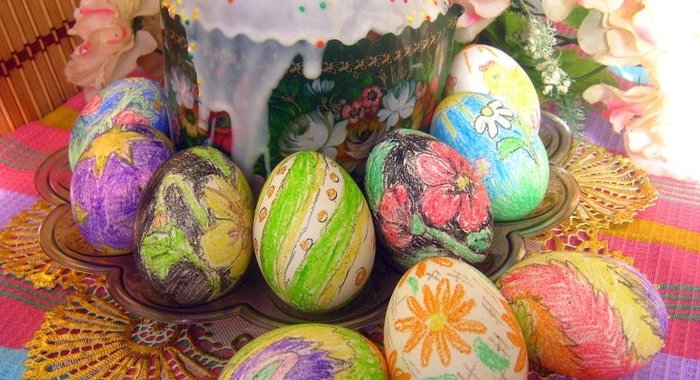 Расписные пасхальные яйца