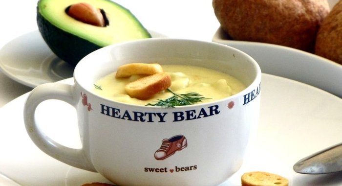 Картофельно-кабачковый суп-пюре с авокадо