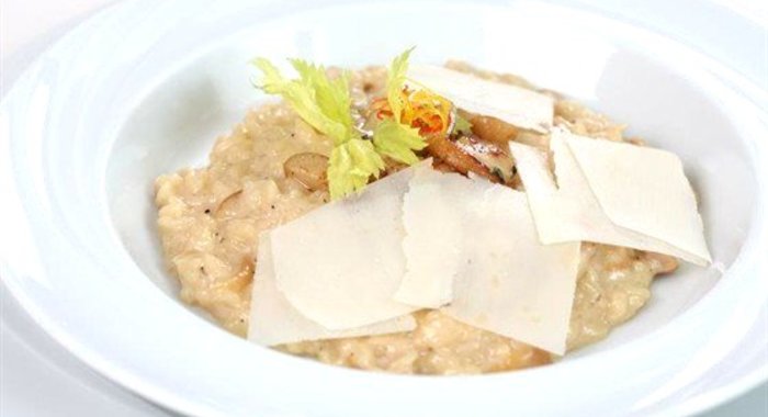 Ризотто с белыми грибами и пармезаном