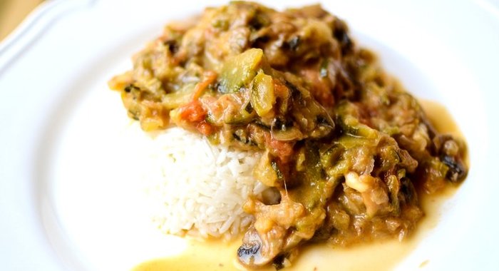 Тушеные овощи с сыром