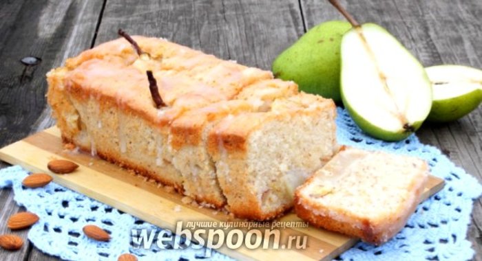 Лимонный кекс с грушами