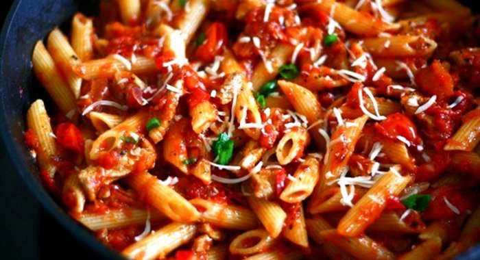 Пенне ригате со свиной вырезкой