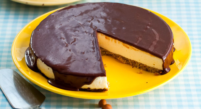 Чизкейк из черного хлеба