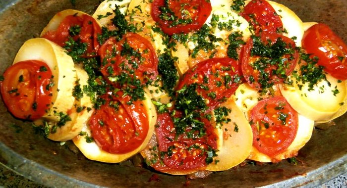 Запеканка с мясом и овощами