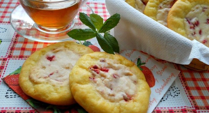 Сырники с творожным кремом в духовке