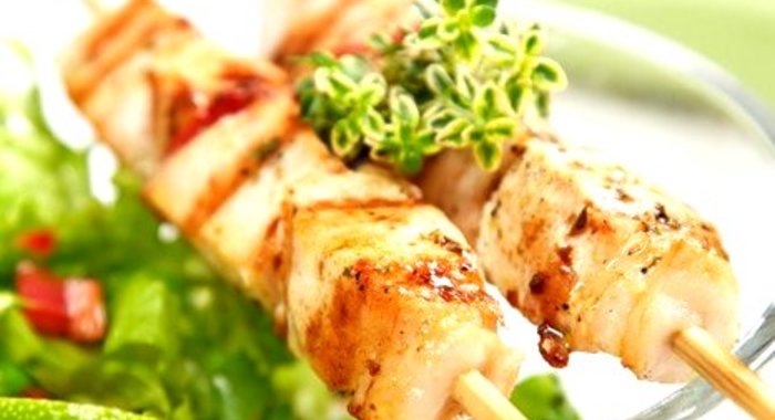 Шашлык из индейки и абрикосов