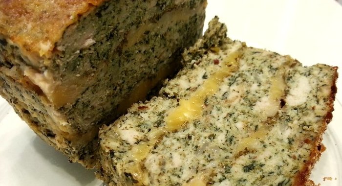Мясной хлеб из индейки и шпината