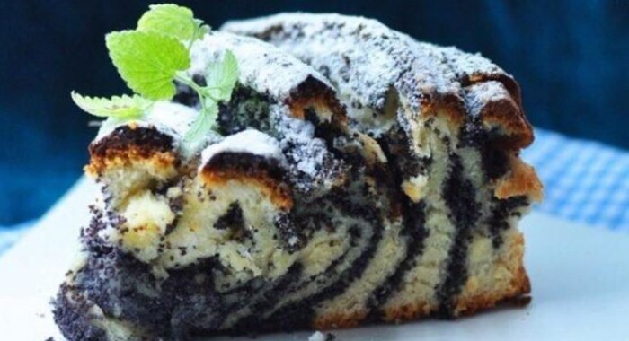Пирог «Маковая зебра»