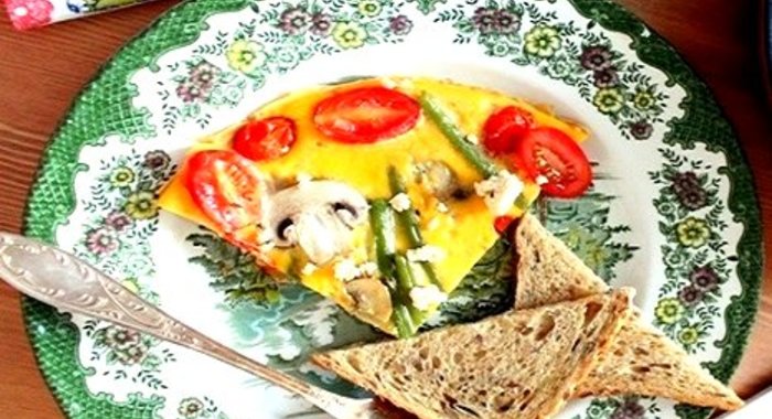 Омлет с фасолью стручковой