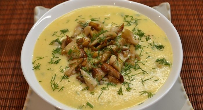 Грибной суп пюре.