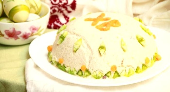 Пасха со сметаной и маслом