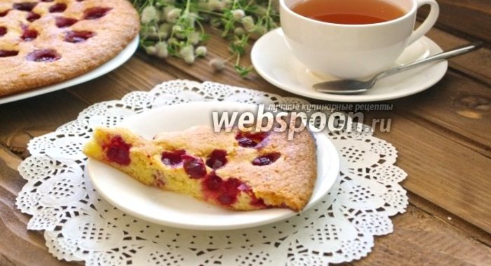 Вишнёвый пирог на желтках