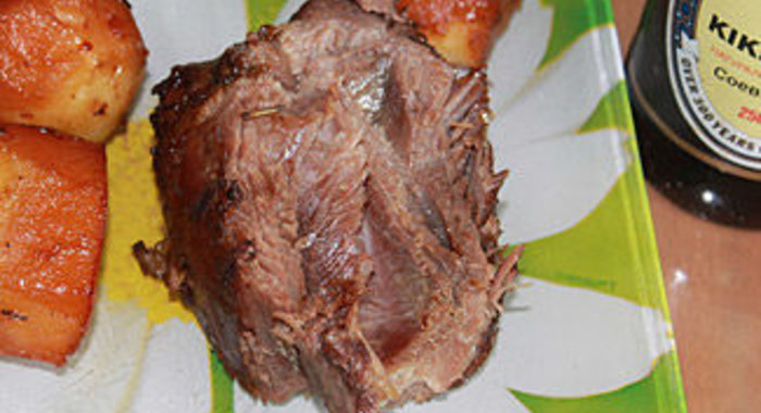 Баранья ножка с картофелем в соевом маринаде