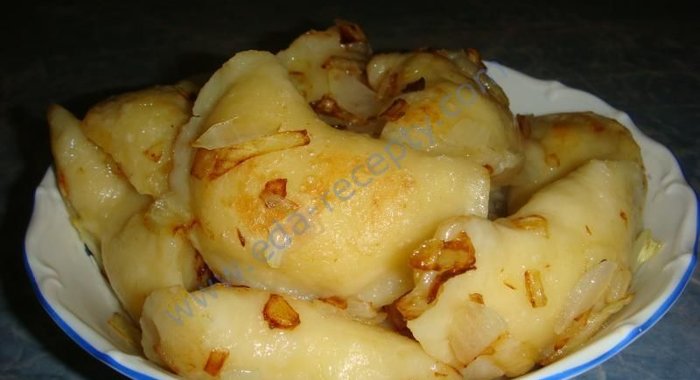 Жареные вареники с картошкой