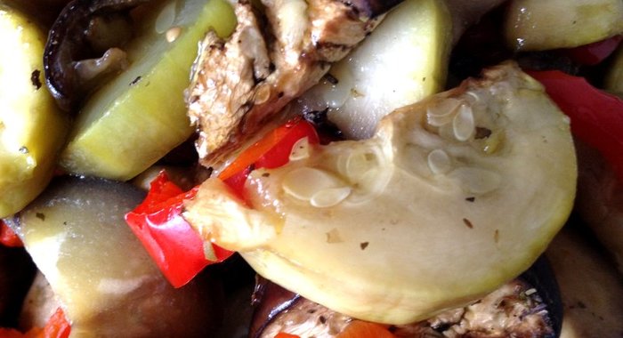 Запеченные овощи с розмарином