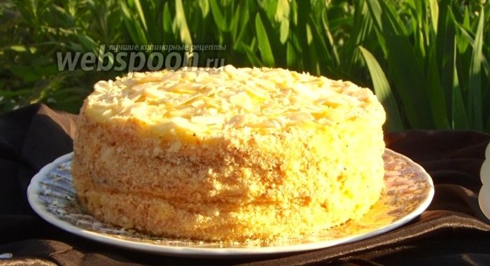 Наполеон творожный с заварным кремом