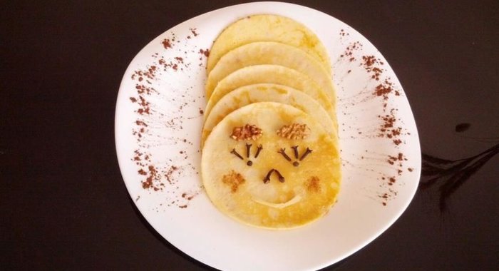 Пряные блины гусеница