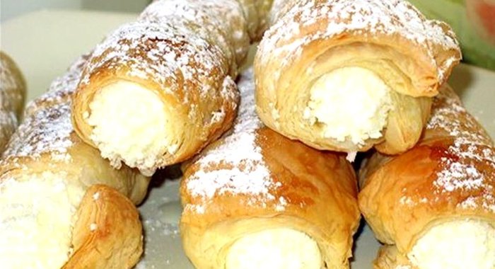 Трубочки с кремом