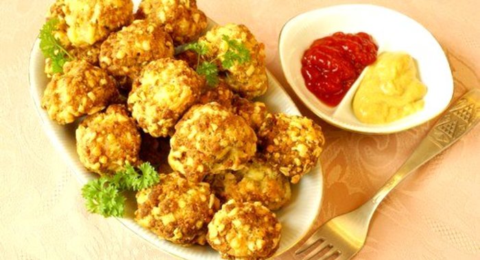 Копченые котлетки с сыром