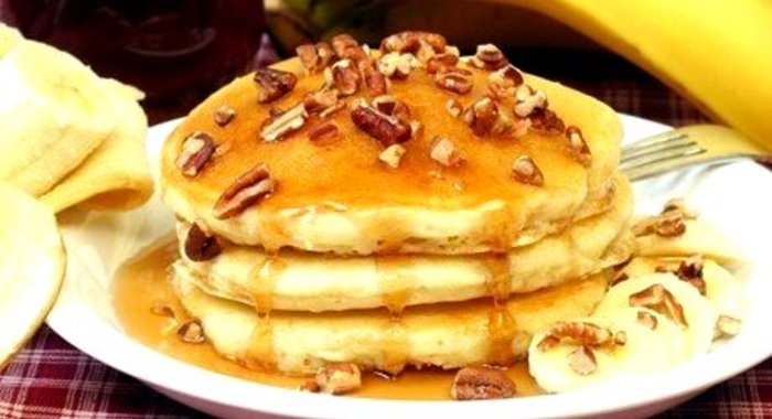 Банановые оладьи с овсяной мукой